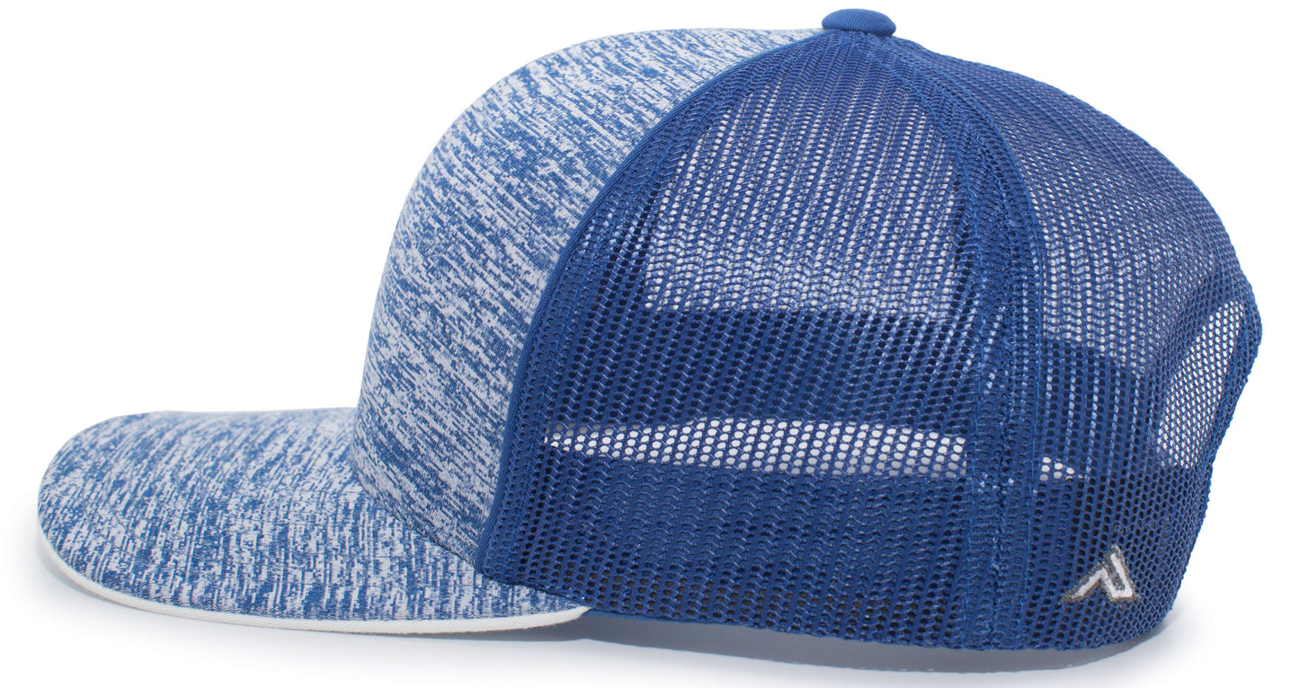 Pacific Headwear - Aggressive Heather Trucker Snapback Cap