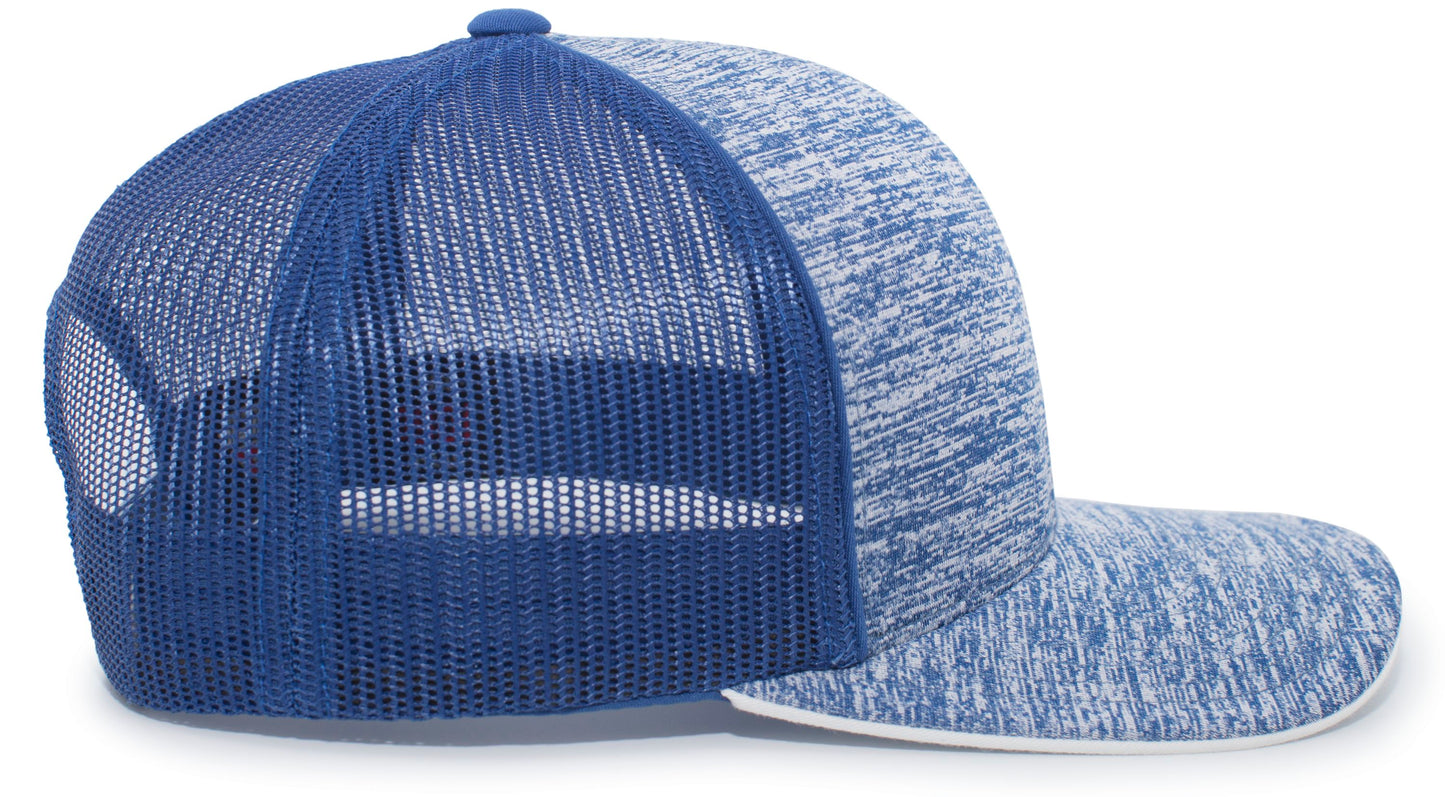 Pacific Headwear - Aggressive Heather Trucker Snapback Cap