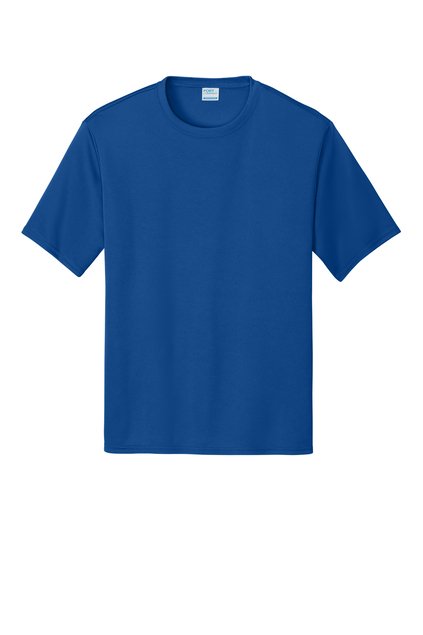 Short-Sleeved Performance T-Shirt w/ Custom Screenprint Logo (Front & Back) - Medium, Royal image