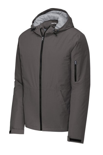 Sport-Tek® Waterproof Insulated Jacket - Graphite, 3XL image