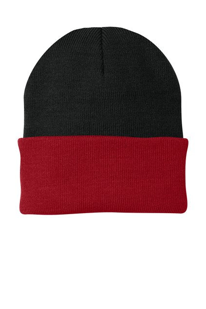 Beanie/Knit Cap (Includes Customer Embroidered Logo) - Red/Black image