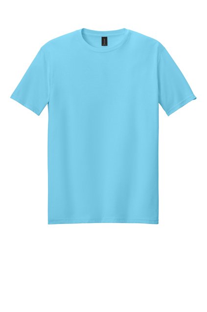 Short-Sleeved Cotton T-Shirt with Custom Screenprint Logo (Front & Back) - Medium, Sky image