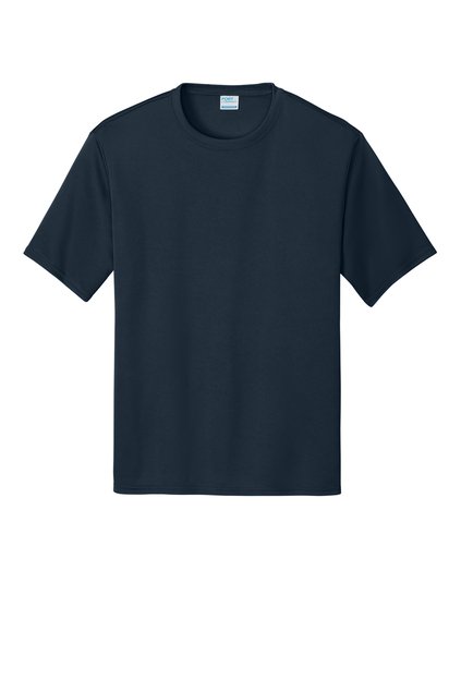 Short-Sleeved Performance T-Shirt w/ Custom Screenprint Logo (Front & Back) - Medium, Navy image
