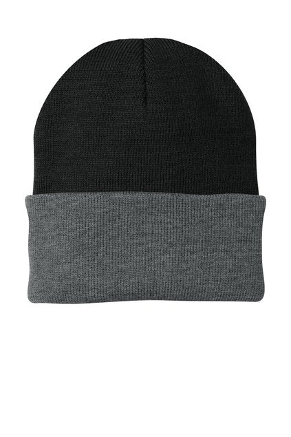 Beanie/Knit Cap (Includes Customer Embroidered Logo) - Black/Grey image
