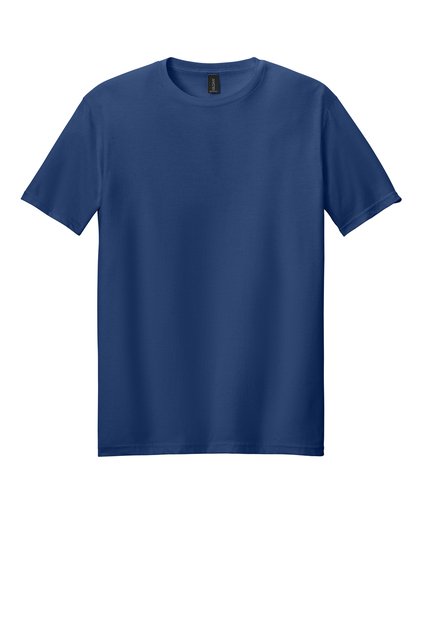 Short-Sleeved Cotton T-Shirt with Custom Screenprint Logo (Front & Back) - X-Large, Metro Blue image